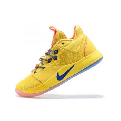 Nike Erkek Pg 3 Sarı / Turuncu / Mavi Spor Ayakkabı Türkiye - YPR74MNB